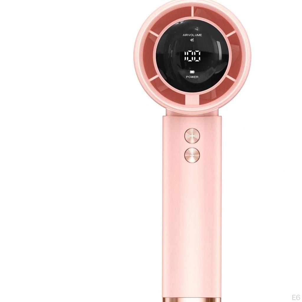 Handheld Fan Digital Display Travel Friendly Powerful Cooling for Girl Fitness Women Man Outdoor