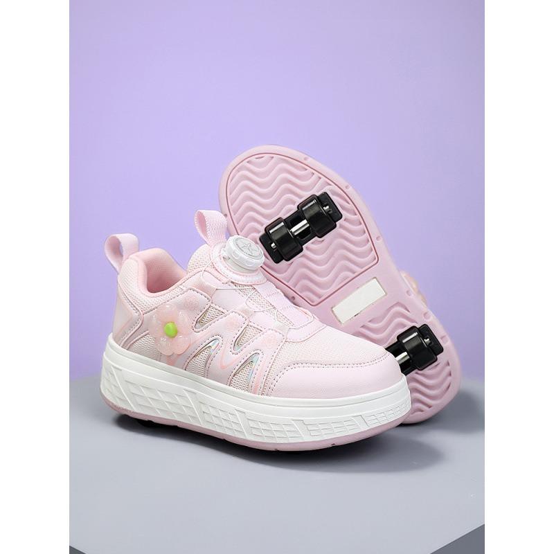 Children's shoes Girls' double-wheel pulley shoes Wheeled adult skates trend slips away