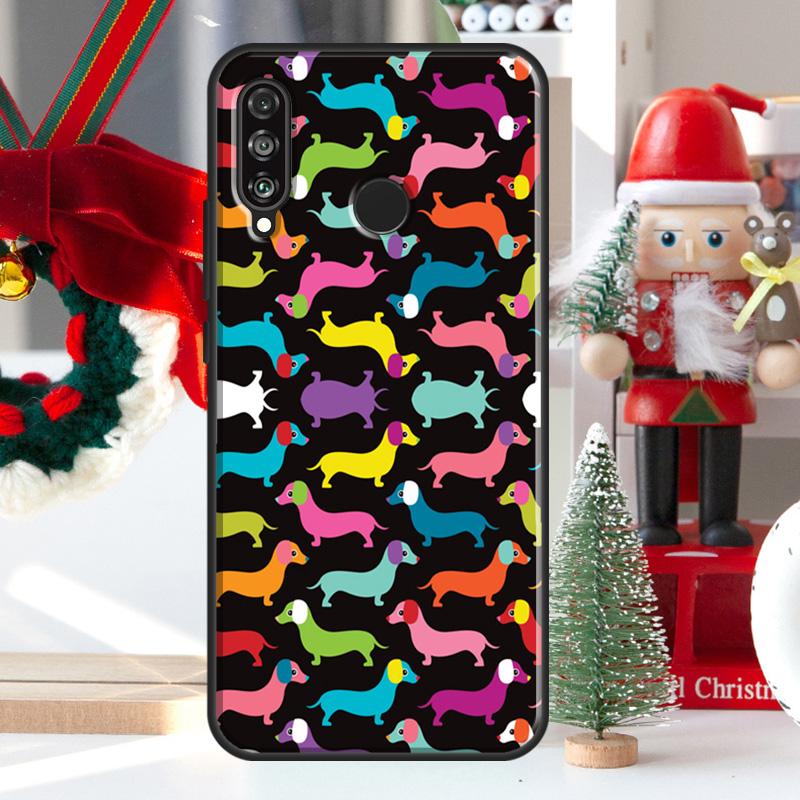 Cute Dachshund Sausage Dog For Huawei Nova 9 10 SE 11 Pro Y60 Y70 Y90 Y61 Y91 Y72 Y73 12i 11i 8i P20 P30 P40 Lite Case
