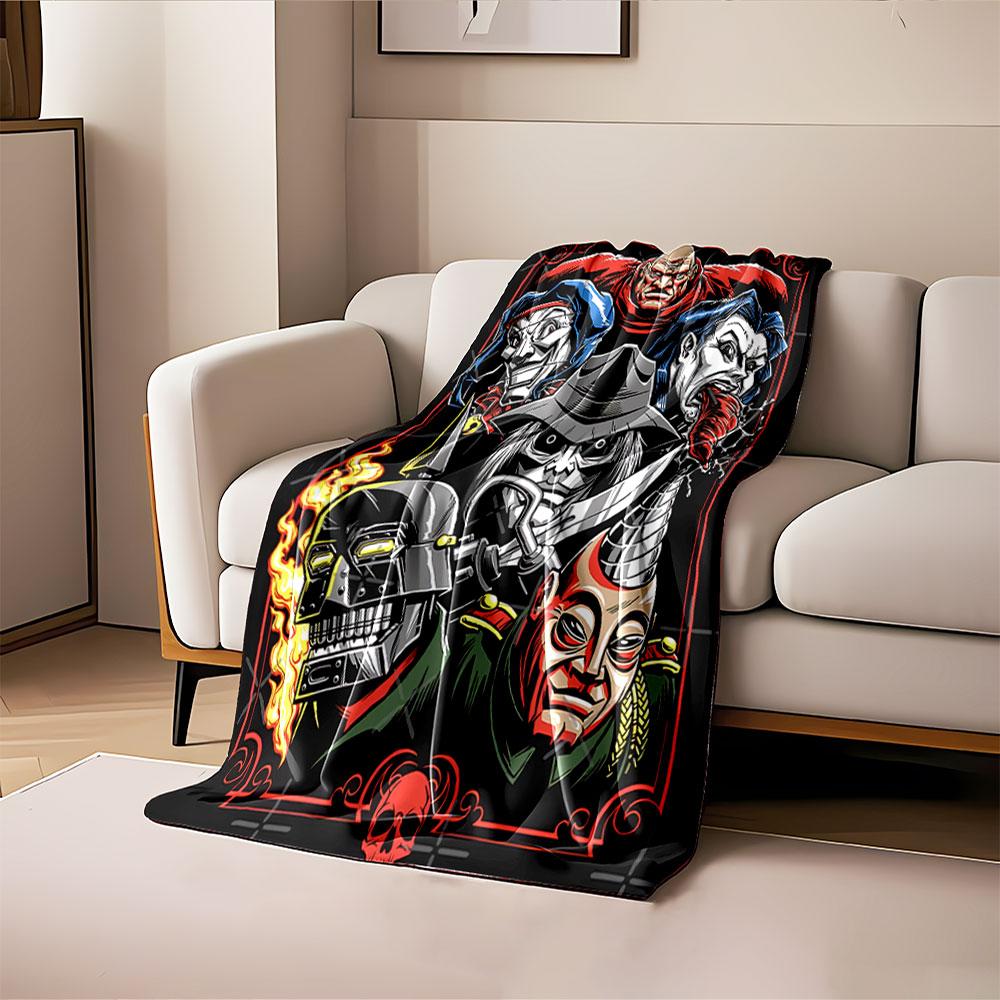 Horror Villains Art Blanket for All Seasons Blanket Lunch Break Throw Gift