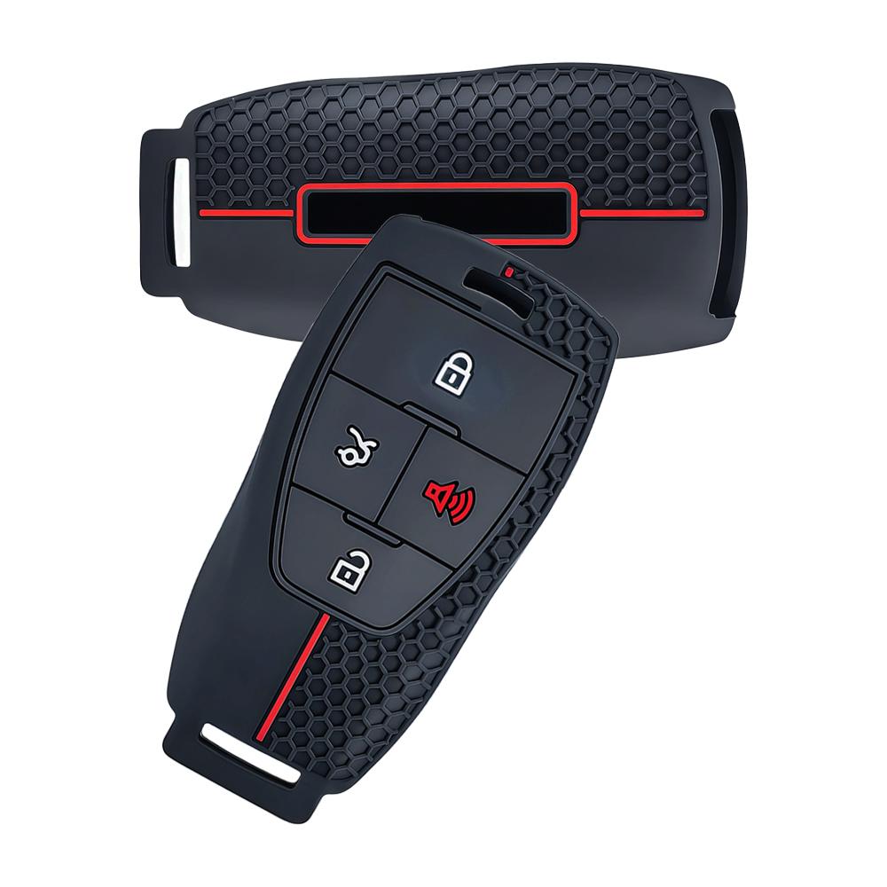 Silicone Black For Baic X55 X35 X75 Ii Evo 5 Beijing Bj40 Bj80 U7 X7 Remote Smart Auto Car Key Case Cover Fob Holder