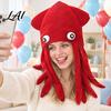 Accessori Interazione Genitore-Figlio Cappello Divertente Polpo con Tentacoli Cappello Peluche Creativo per Festa Cosplay Bambini e Adulti e Fotografia di Costume Novità