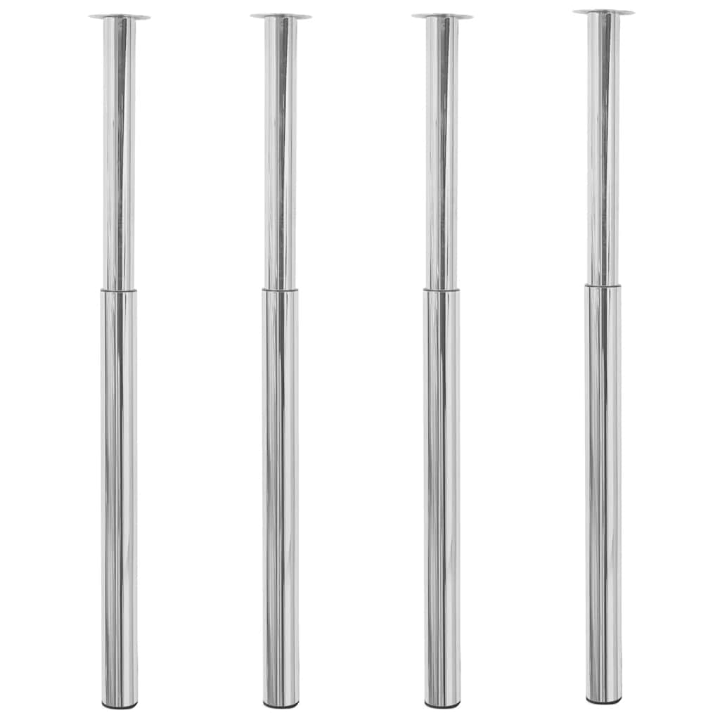 Telescopic Table Legs 4 pcs. Chrome 710 1100 mm