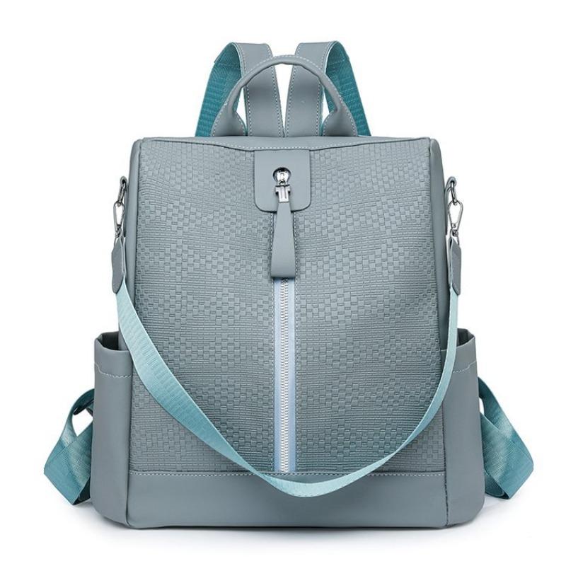 Multifunctional Going Out Anti-theft Backpack Urban Simple Casual Portable Shoulder Bag Large Capacity Leather Student Schoolbag Female