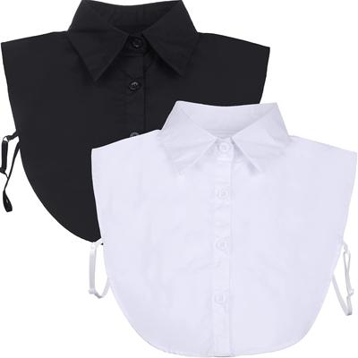 Fake Collar Detachable Collar for Women Shirts Men Collar Dickey Collar Half False Blouse Dickey Cotton Fake Collar Blouse Sweater OL Detachable Shirt