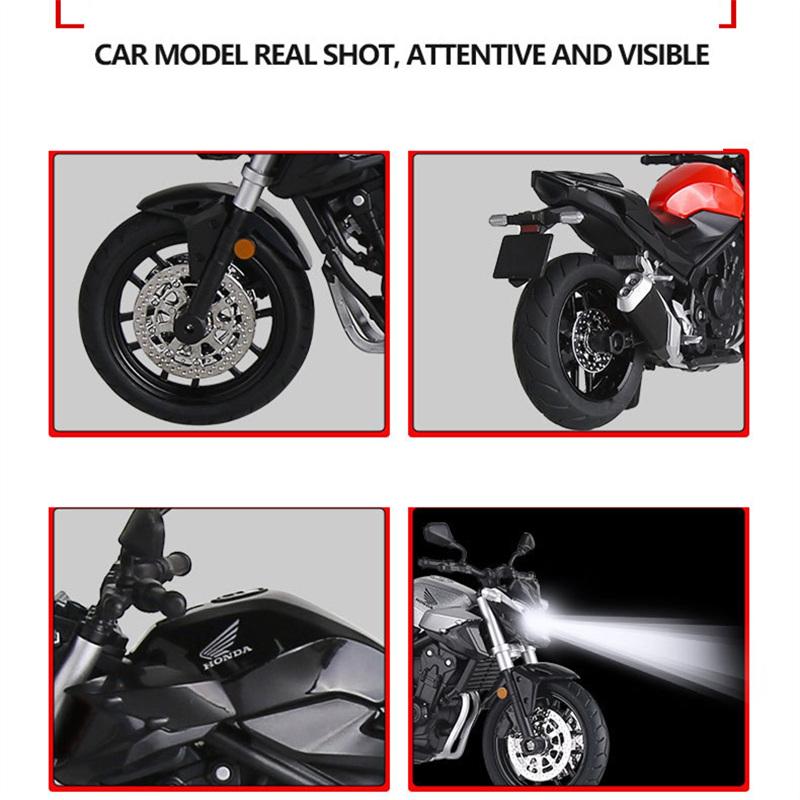 1/12 HONDA CB400F Alloy Sports Motorcycle Model Diecasts Street Racing Motorcycle Model Simulation Sound and Light Kids Toy Gift
