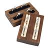HeMu walnut double-slot ring displaystand jewelry storage plate counterjewelry ornaments props solid wood ringdisplay stand