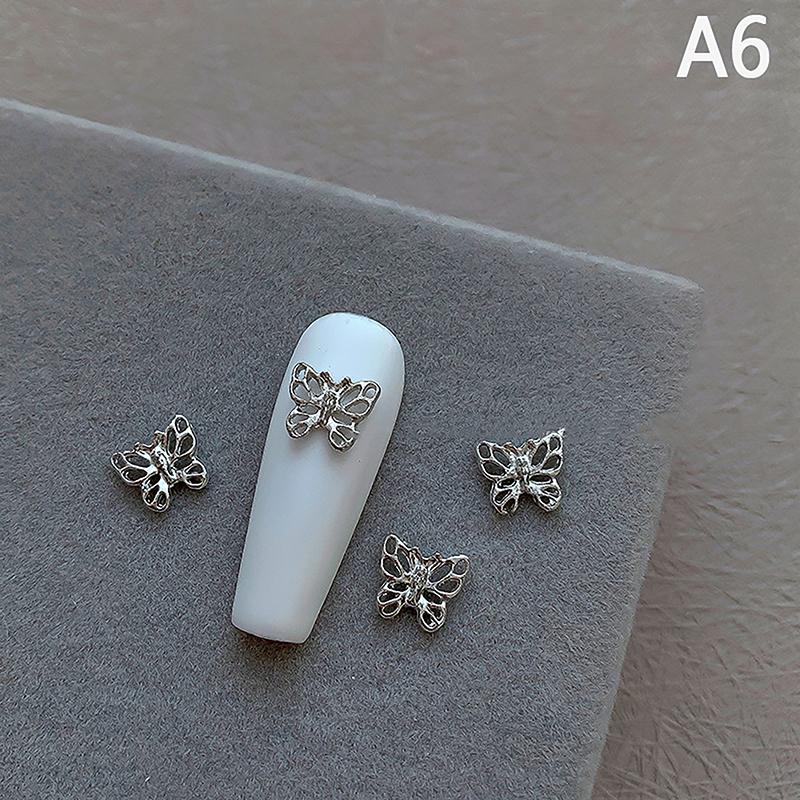 10 Stück Nail Art Charm Glänzende Nageldekoration Glitzer Nagel Maniküre Zubehör Bowknot Schmetterling Nail Art Dekorationen Teile