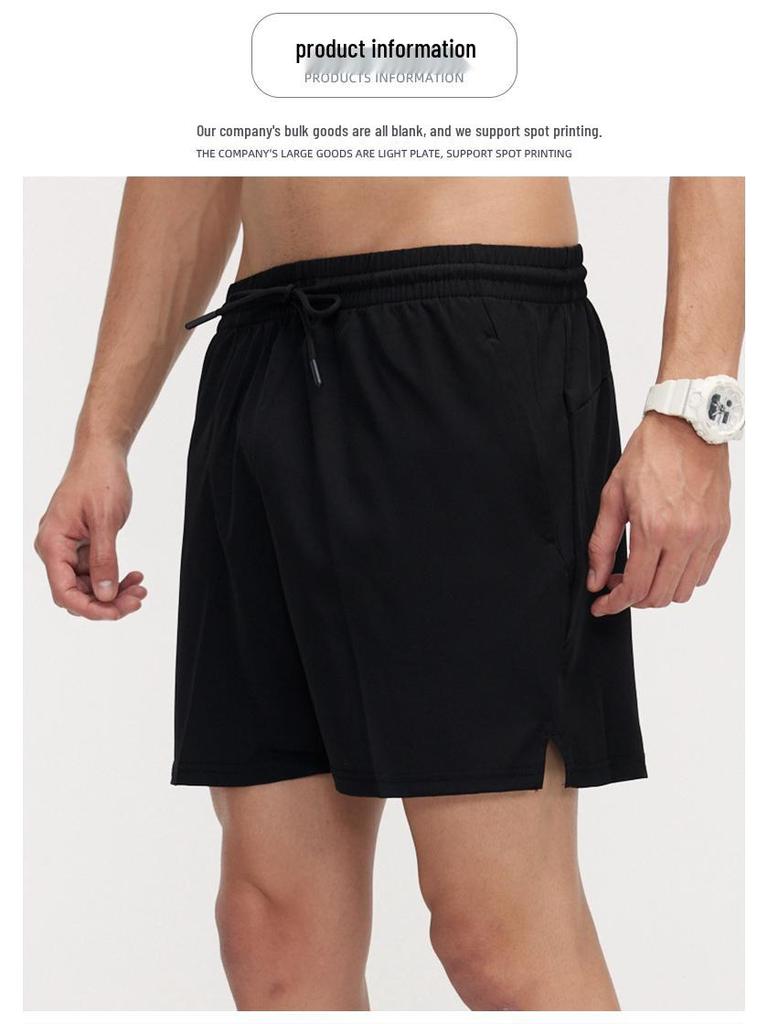 Herren Leichte Atmungsaktive Schnelltrocknende Marathon Laufshorts - Sommer Lockerer Schnitt mit Drei-Punkt-Reißverschluss