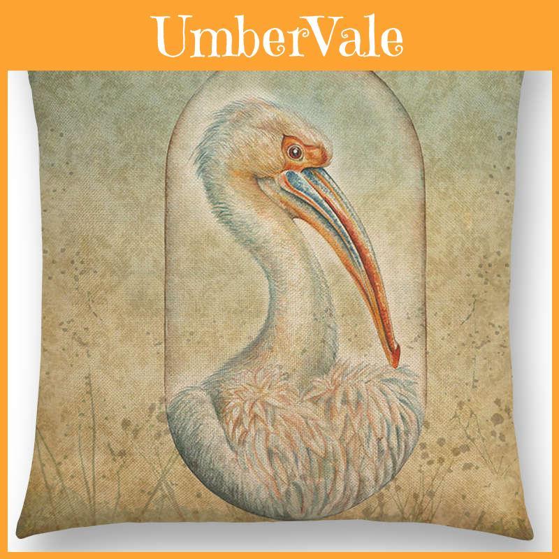 Stylish Bird Blue Whale Hedgehog Moonlight Owl Bat Bee Octopus Cushion Cover Pillow Case