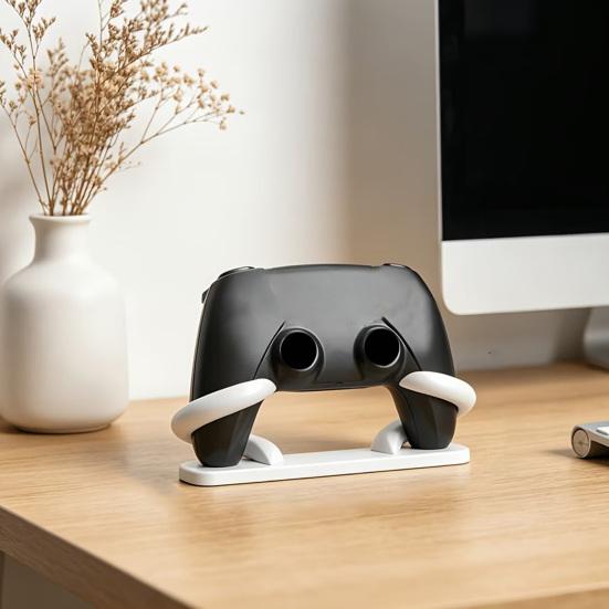 DYS 3D Printed Angled Horn Handle Stand, Universal Controller Holder with Anti?Slip Base, Creative Rack for PS5 Xbox PC Gaming Controllers, Desktop