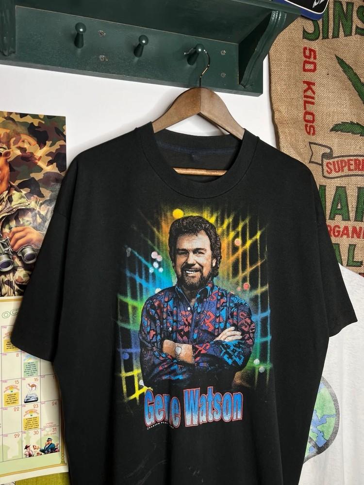 Винтажная хлопковая рубашка Gene Watson Унисекс Концертная S до 5XL MQ420 Унисекс Футболка XXXXL