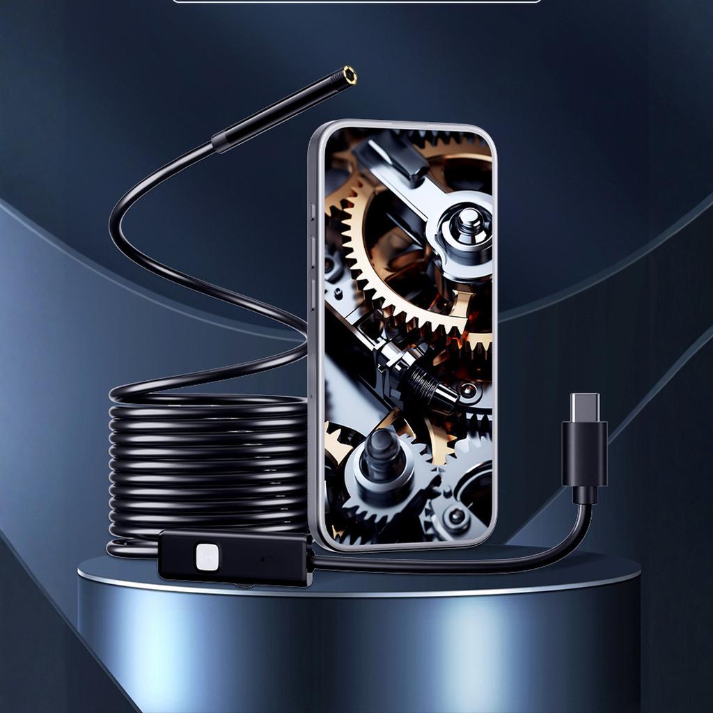 Industrial Endoscope with 8 LED Lights, HD Borescope Inspection Tool, 1m/5m/10m Hardwire Option (IP67 ), Compatible for iOS & Android Phones