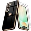 Case for Samsung Galaxy S24 FE - Booling - Shockproof Protection - Heart - 2 Tempered Glasses