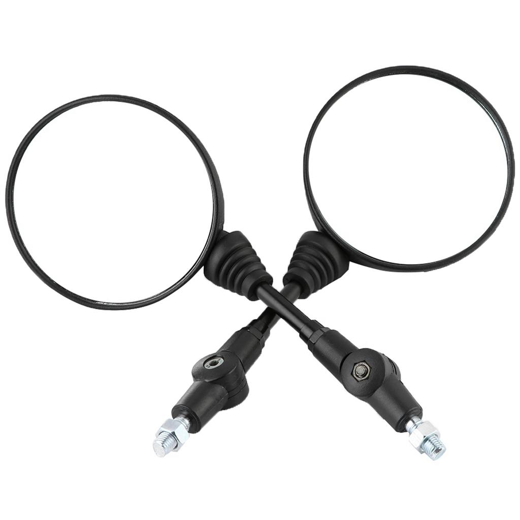 2Pcs Motorcycle Modified Folding Rearview Mirror Round Side Mirrors Replacement for KLX250 KL250
