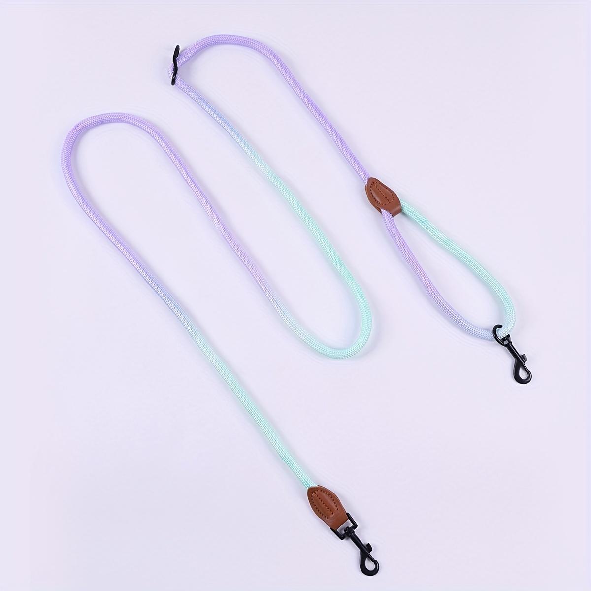 

1 шт. Цветной градиентный поводок для собак, многофункциональный поводок для собак с круглым ремешком, поводок для собак без помощи рук, поводок для прогулок через плечо для собак 1.0cm x 235cm