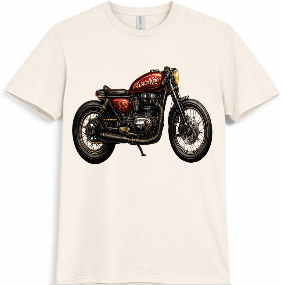 Motorcycle T Shirt Classic Vintage Motorbike Retro Racing Graphic Tee