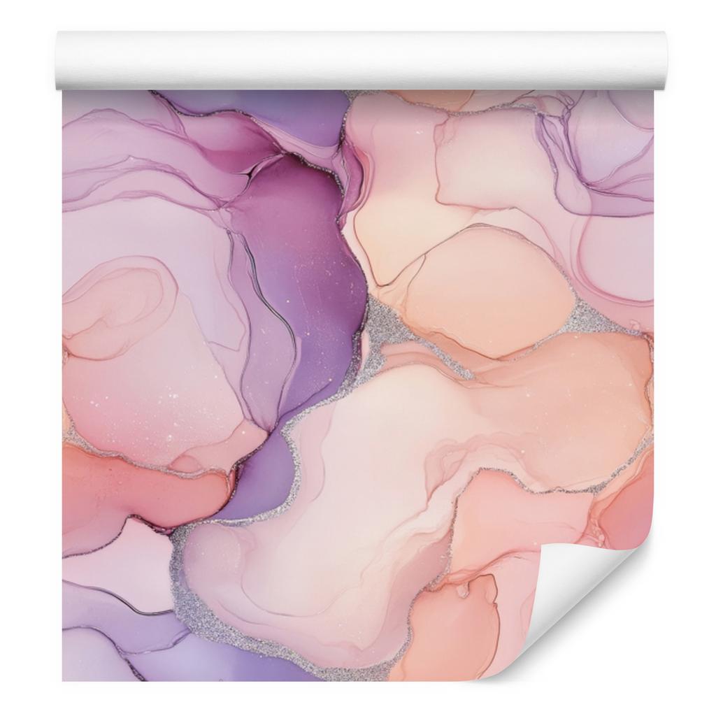Ink Coral, Powder Pink and Purple Wallpaper for Living Room and Bedroom 50x1000