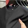 Summer Men's Round Neck Short-sleeved T-shirt Wrinkle-resistant Breathable Textured Fabric Casual Versatile Tops