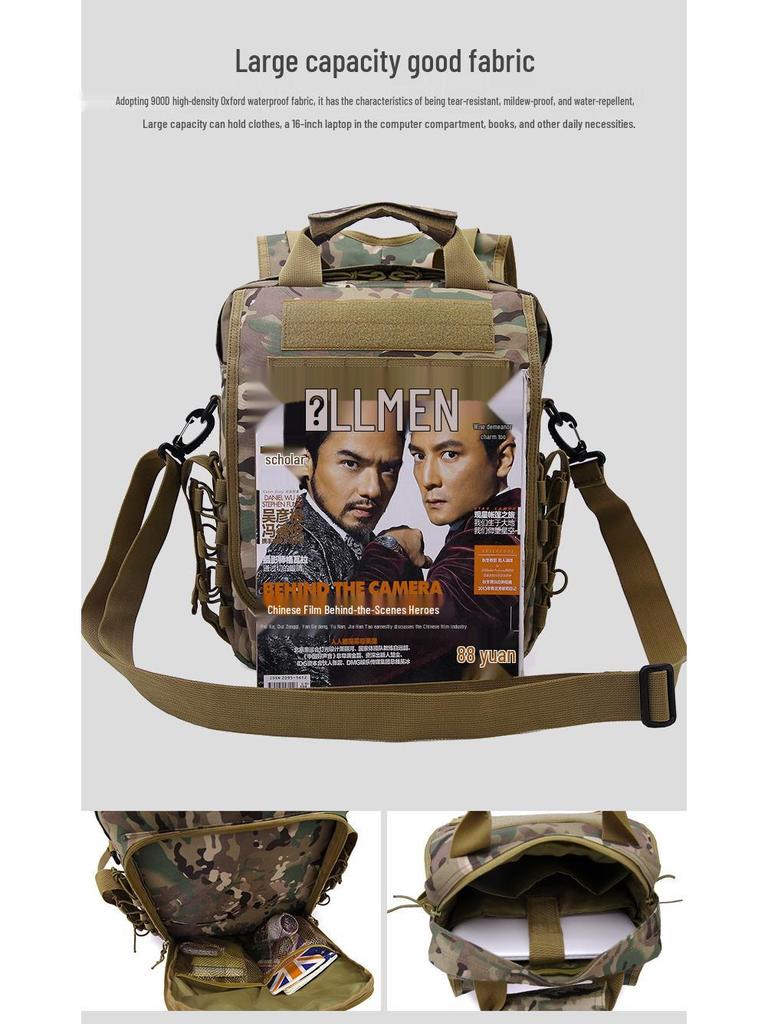 Camouflage Tactical Backpack: Multifunctional Military-Style Shoulder/Messenger Bag, Laptop & Waist Bag