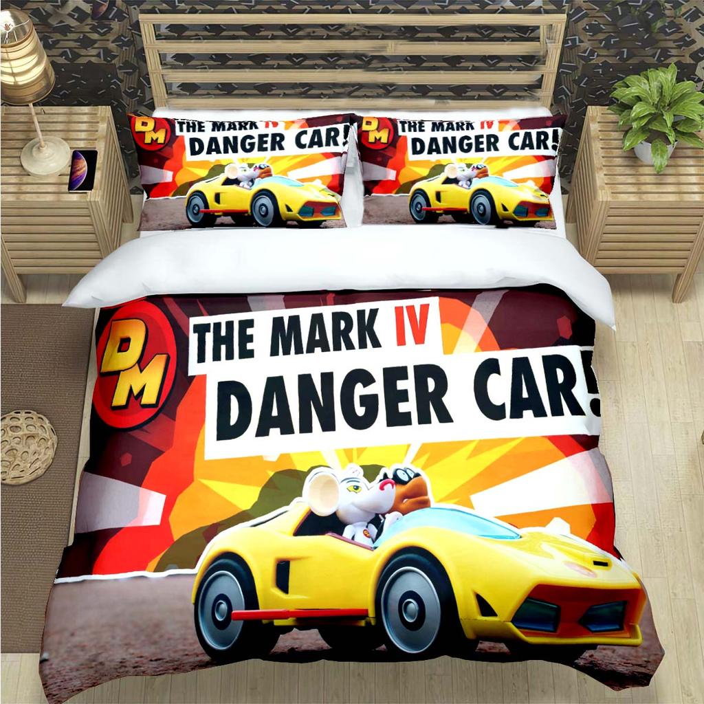 Popular Cartoon D-Danger Mouse Print Bedding Sets Bed Supplie Set  Comforter Set  Teens Girls Twin Single Kid Gift