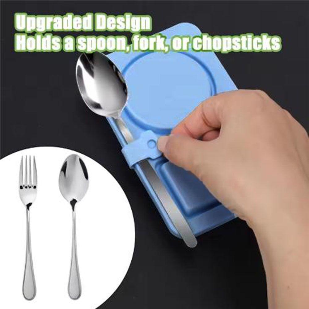 Foldable Double Compartment Snack Box Leakproof Sauce Seasoning Containers Kitchen Gadgets