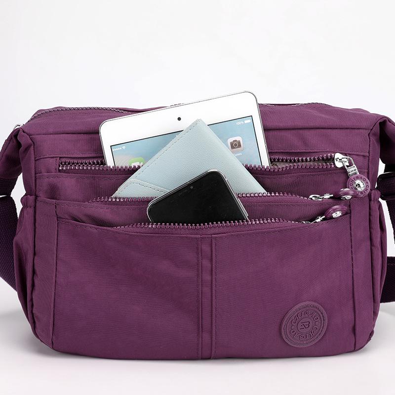 2025 Nylon Women Messenger Bags Waterproof Zipper Package Canvas Travel Crossbody Bag Fashion Female Totes Shoulder Bag