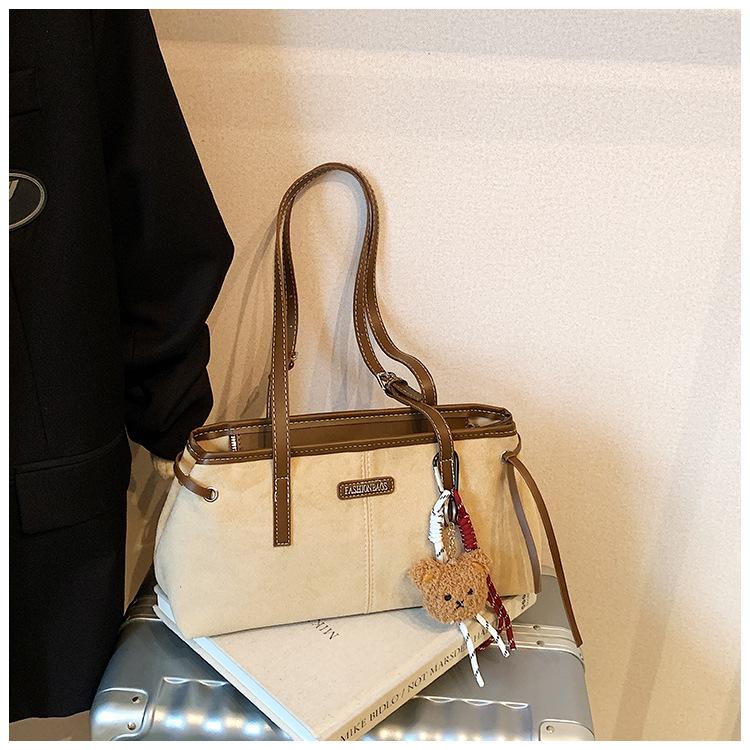 Женская ретро минималистичная сумка подмышку - Мода осень/зима 2025, Сумка большой вместимости для поездок на работу Single Bag