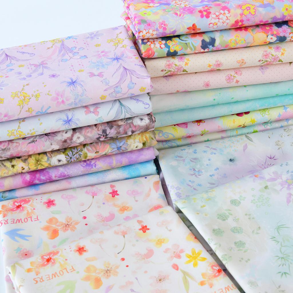 145cm*50cm little flower cotton fabric DIY bedding apparel dress patchwork fabric kids handwork cotton cloth tecido