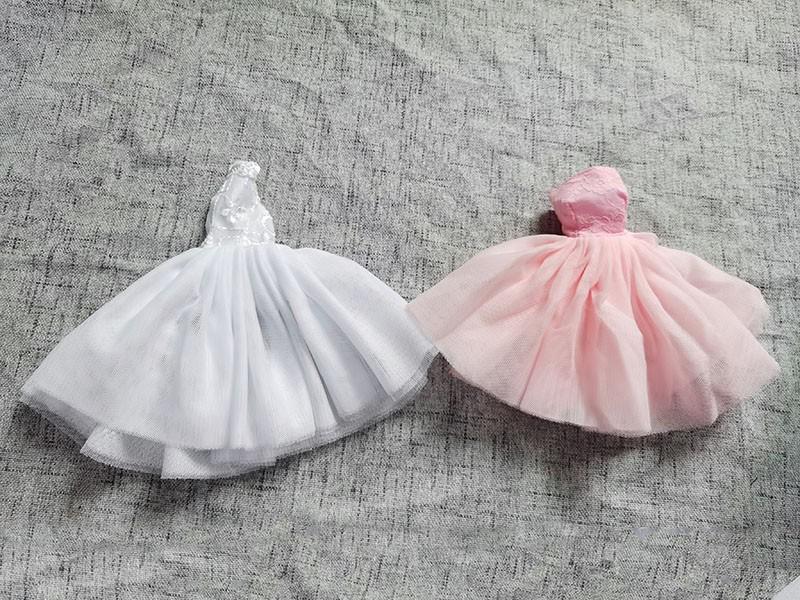 Multicolored Mini Mesh Skirt for 29cm Dolls - Babi Wedding Dress, Short Dress-Up Skirt for Toy Girls