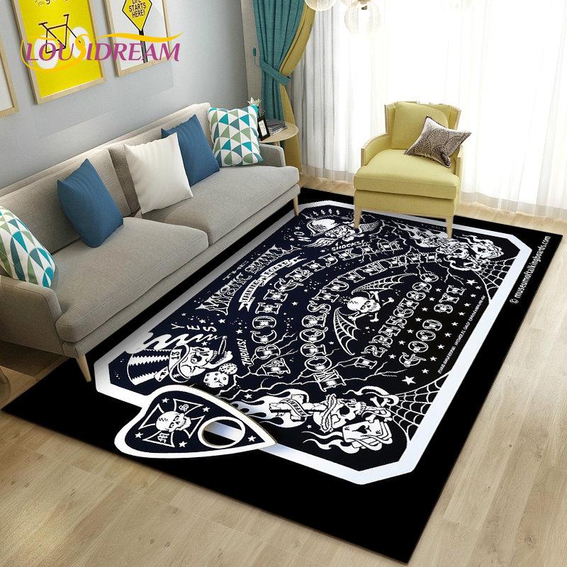 Ouija Tarot Witchcraft Gothic Area Rug,Carpet Rug for Living Room Bedroom Sofa Doormat Decoration,Kids Play Non-slip Floor Mat