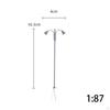 1/87 Mini Street Lantern, Train Post Lamps, Outer Track, Lamppost for Dollhouse Decoration