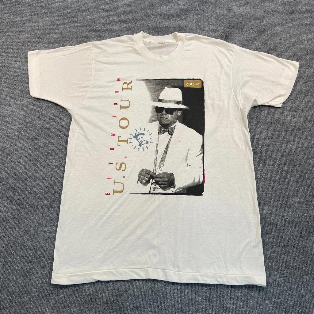 New Vintage 1988 Elton John US-Tour Shirt L/XL 21x30 Reg-Strikes-Back