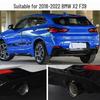 BMW X2 F39 (2018-2022) Black Stainless Steel Exhaust Tailpipe Trim