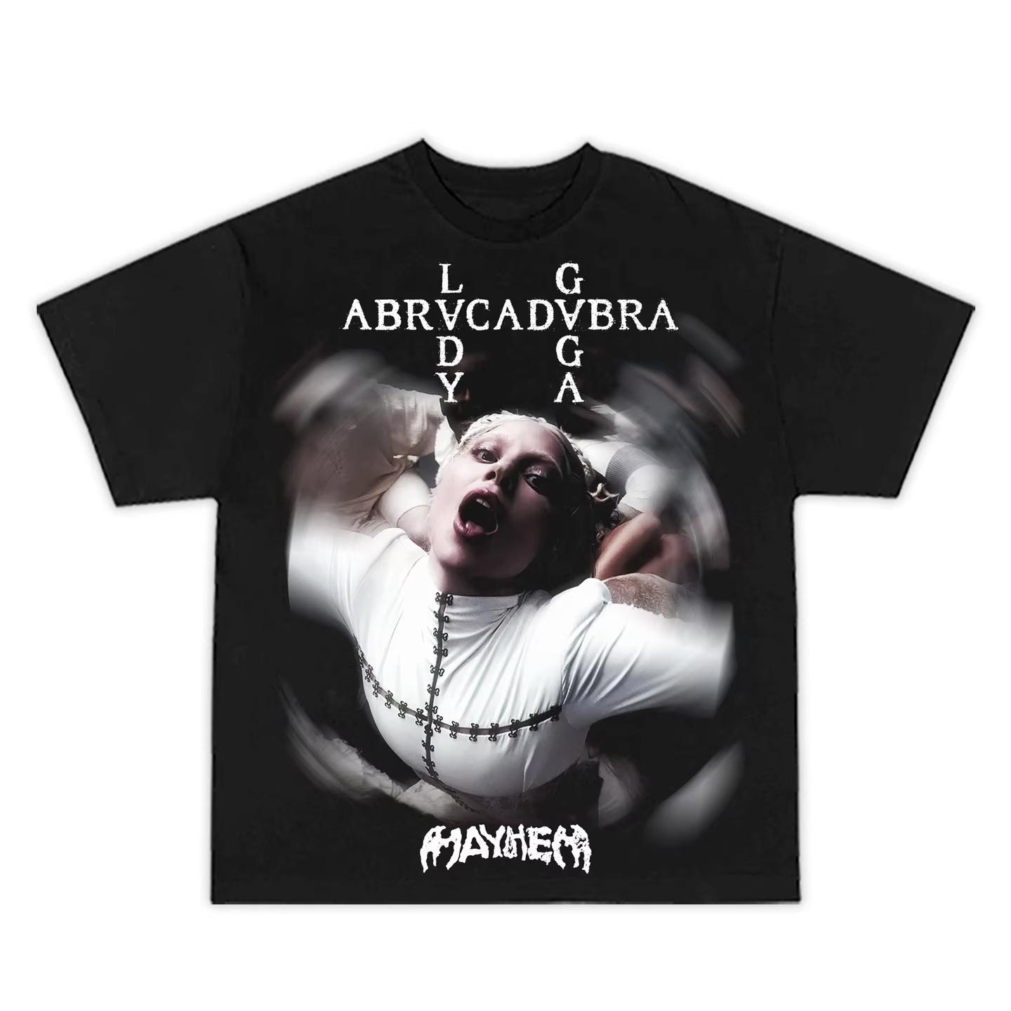 

2025 Lady Gaga Mayhem New Album T Shirt Men Women Short Sleeve Cotton Tees Streetwear Y2k T-shirts Unisex Clothing Summer Tops 4XL