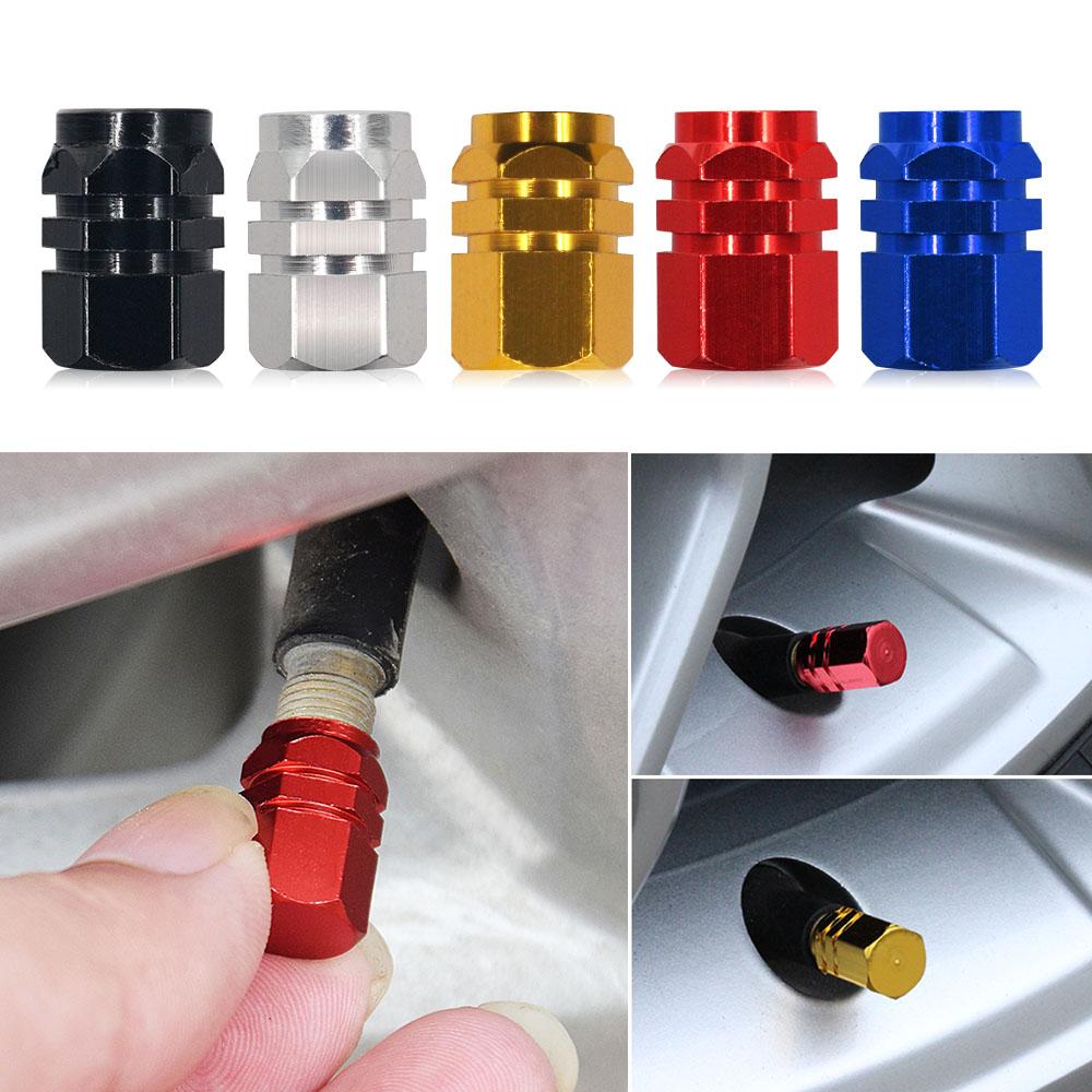 4/8PCS Car Tire Stem Valve Caps Aluminum Alloy Car Wheel Tire Valve Rim Stem Covers Airdust Waterproof For Automobiles Motorcycl