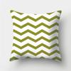 Green Geometric Pattern Throw Pillowcase Home Decor Square Wave Print Pillowcase Sofa Bed Decorative Pillowcase