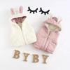 Winter Baby Mädchen Plüschweste Dicke Kinder Oberbekleidung Ärmellose Weste Weiche Mädchenkleidung Kapuzenweste für Kinder Cartoon Stil