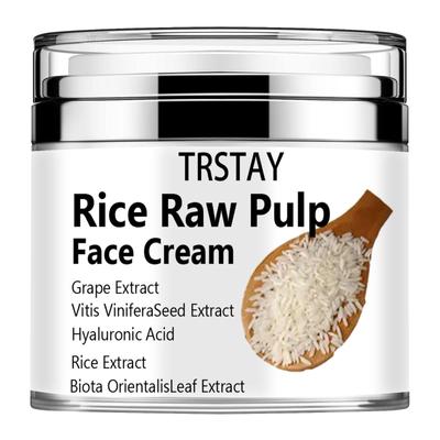Pirinç Ham Hamuru Yüz Kremi Yaşlanma Karşıtı Yüz Nemlendiricisi Kolajen ve Retinol ile, Kırışıklık Karşıtı Yüz Kremi
