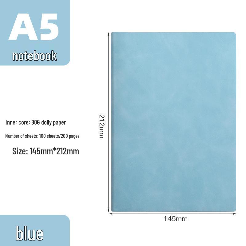 A5 Chinese Tide Faux Leather Business Notebook Gift Set - Customizable for Meetings