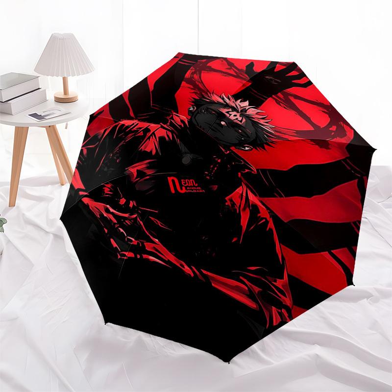 

1pc Neon Anime Umbrella: Automatic Opening/Closing, Foldable Design, 8-Bone Frame, Outdoor Use, Ideal Gift for Fans, Travelers, Daily Use.X007