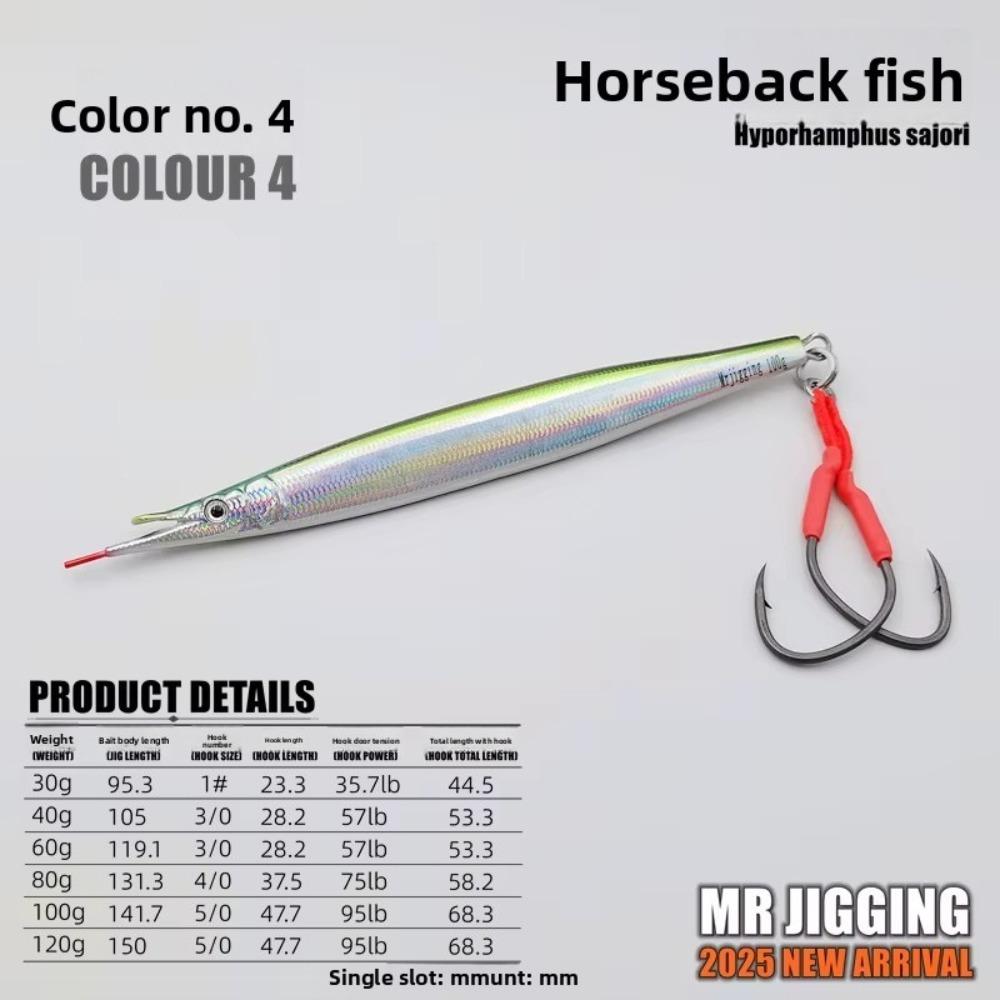 40g-60g Weight Tuna Bait Metal Material Spanish Mackerel Lure  Deep Sea Fishing