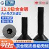 GUWANJI 12.9 Grade Blackened Alloy Steel Countersunk Hex Screws