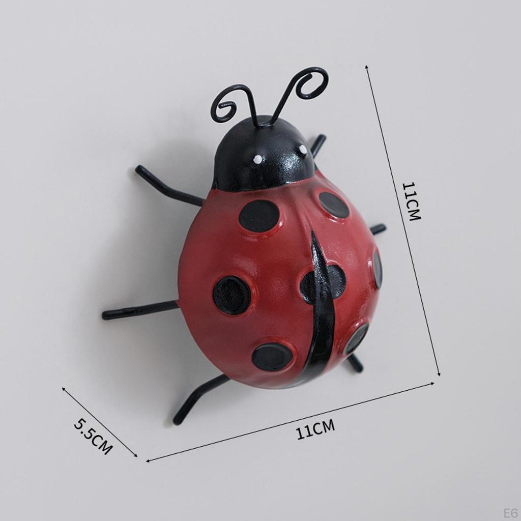 Adorable Ladybug Metal Wall Art for Home and Garden