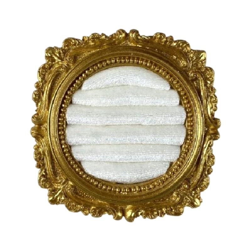 Ornate Ring Holder Display with a Round Padded Layout for Jewelry Counters, Livestreams, and Product Photography