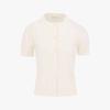 Fairliar Golf Logo Jacquard Short Sleeve Cardigan (Cream)