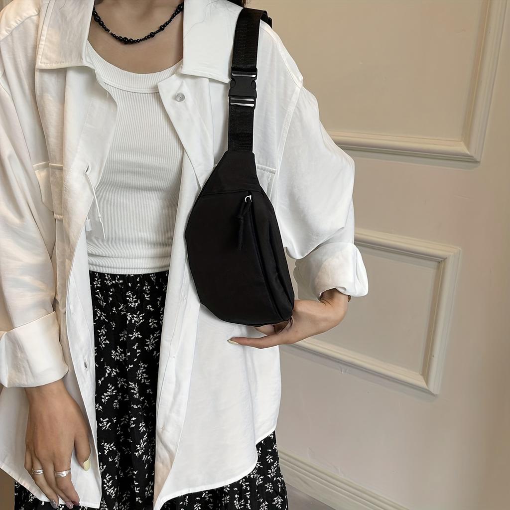 Outdoor waist bag, women's crossbody bag, chest bag, trendy single shoulder crossbody bag, fashionable travel mobile phone bag.