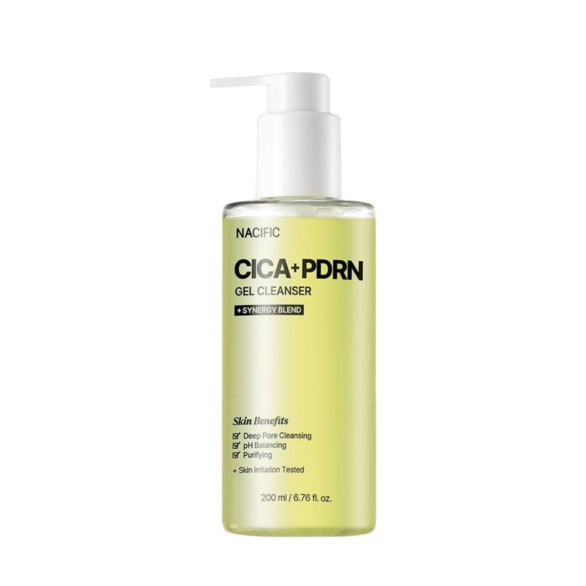 NACIFIC Origin Cica PDRN Gel Cleanser 200ml - Gentle pH Balancing & Revitalizing Facial Wash