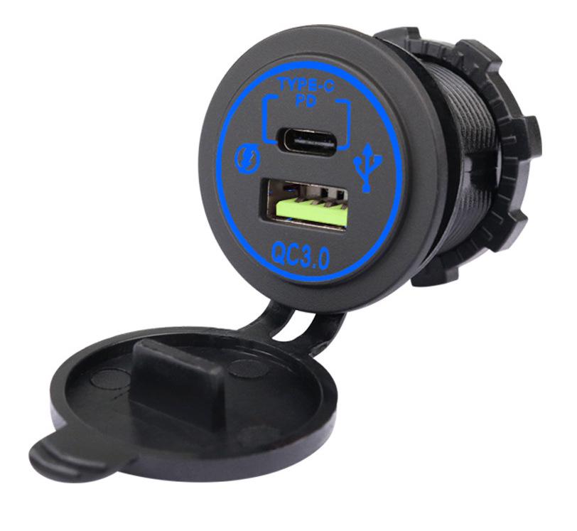 

Dual Port USB QC+PD Fast Charger for Car and Motorcycle