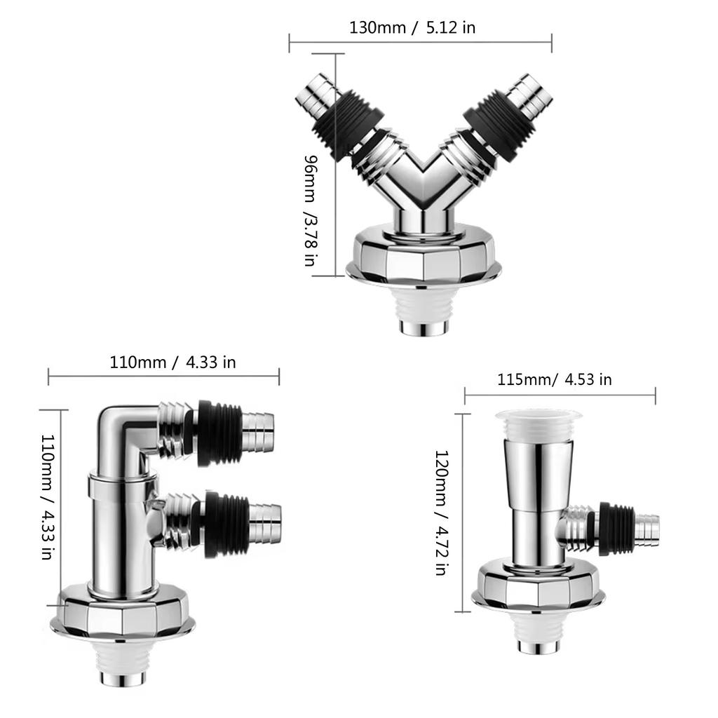 Washing Machine Drain Hose Connector Drain Pipe Adapter ABS Drain Joint for Leak Frees Performances & Easy Installation